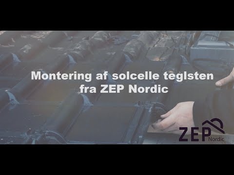 Montering af solcelle teglsten fra ZEP Nordic